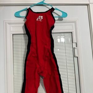 A3 Performance Red and Black Swimsuit